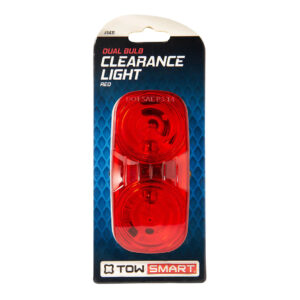 Dual Bulb Rectangular Clearance Light - Red