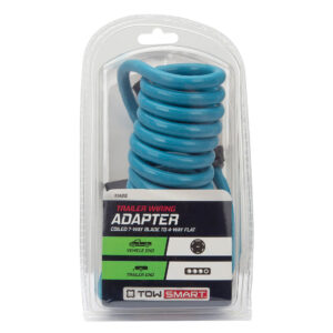 Trailer Wiring Adapter - Coiled 7 Way Blade to 4 Way Flat