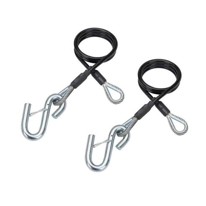 40 in. Safety Cable w/Spring Loaded Safety Hooks 5000 lb