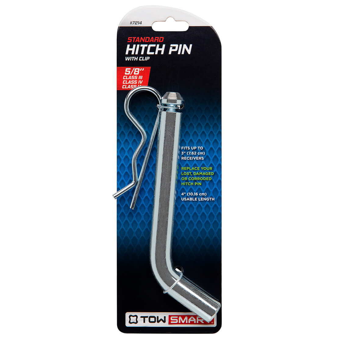 Class 5 5/8 in. Dia Hitch Pin with Clip 4 in. Span Fits 2,21/2 in. and