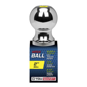 Class 4 10,000 lb. 2 in. Ball Diameter, 1-1/4 in. Shank Diameter, 2-1/2 in. Shank Length Chrome Trailer Hitch Ball