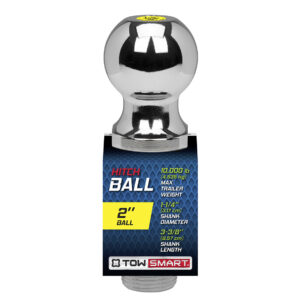 Class 4 10,000 lb. 2 in. Ball Diameter, 1-1/4 in. Shank Diameter, 3-3/8 in. Shank Length Chrome Trailer Hitch Ball